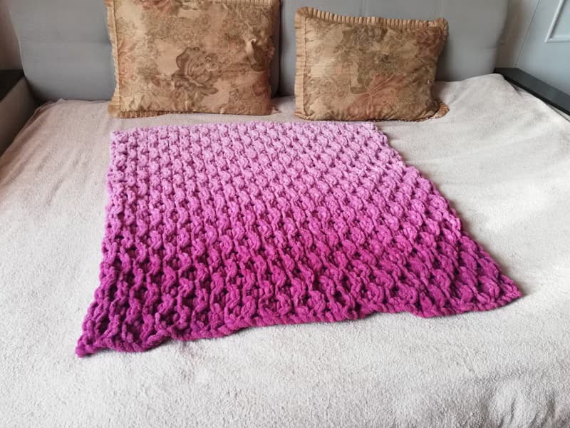 Pink Blanket For Couch Knit Woven Warm Soft Blanket