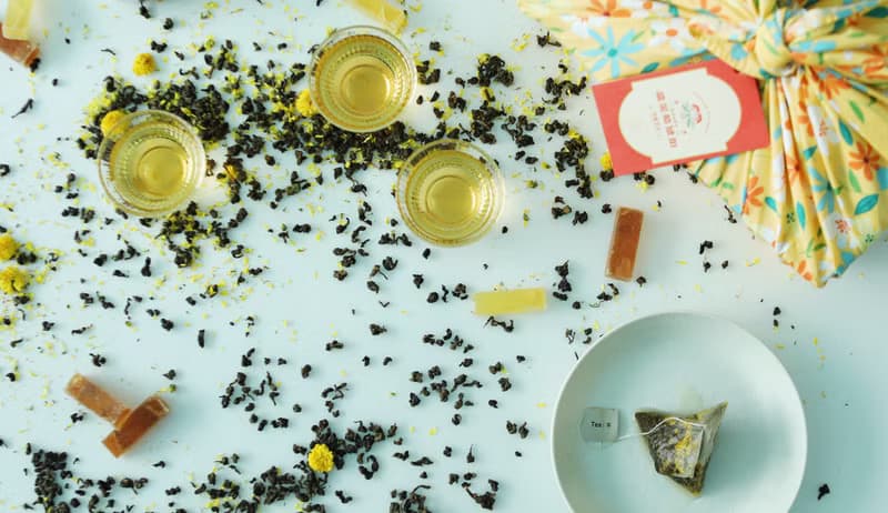 鎏金菊琥珀 金菊焙茶 三角立體茶包