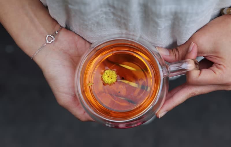 鎏金菊琥珀 金菊焙茶 三角立體茶包