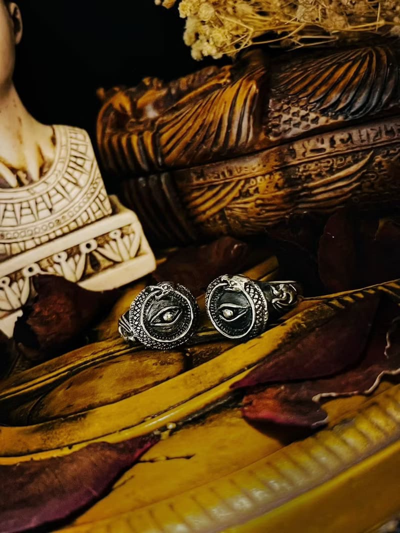 【埃及系列】荷魯斯之眼 Eye of Horus Silver /純銀/戒指/情人對