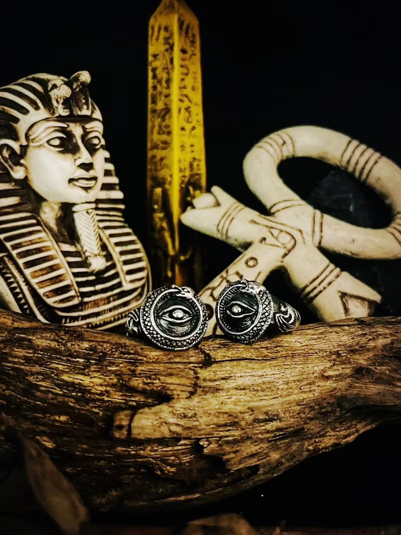 【埃及系列】荷魯斯之眼 Eye of Horus Silver /純銀/戒指/情人對