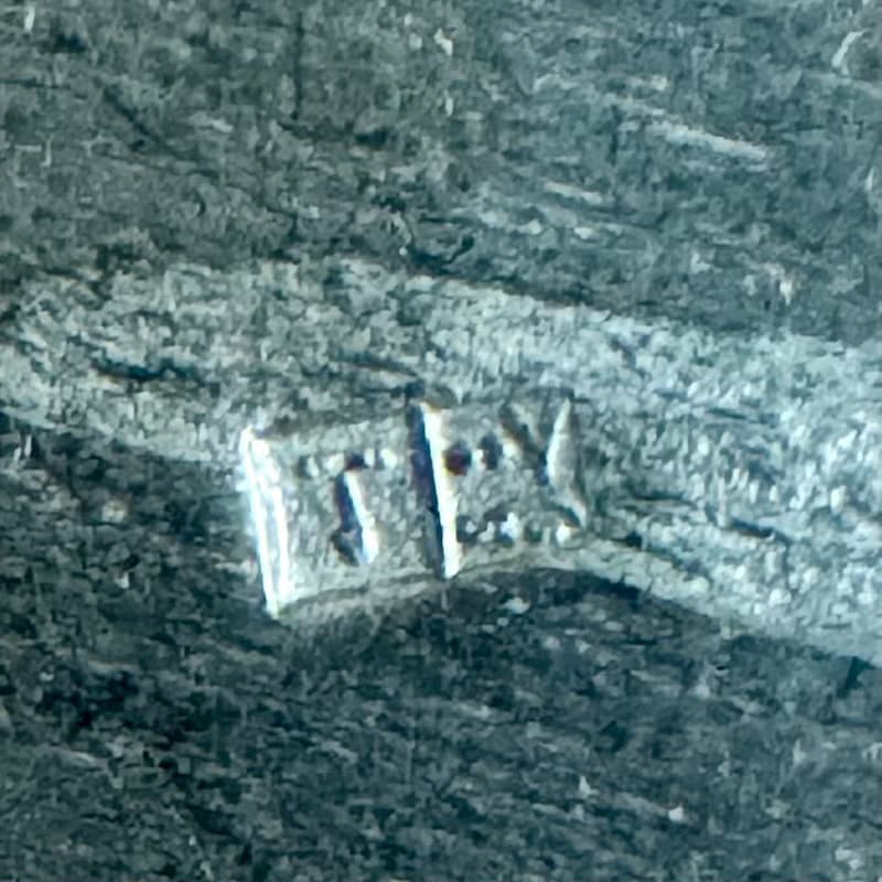 50390-罕見古董圓形純銀盒