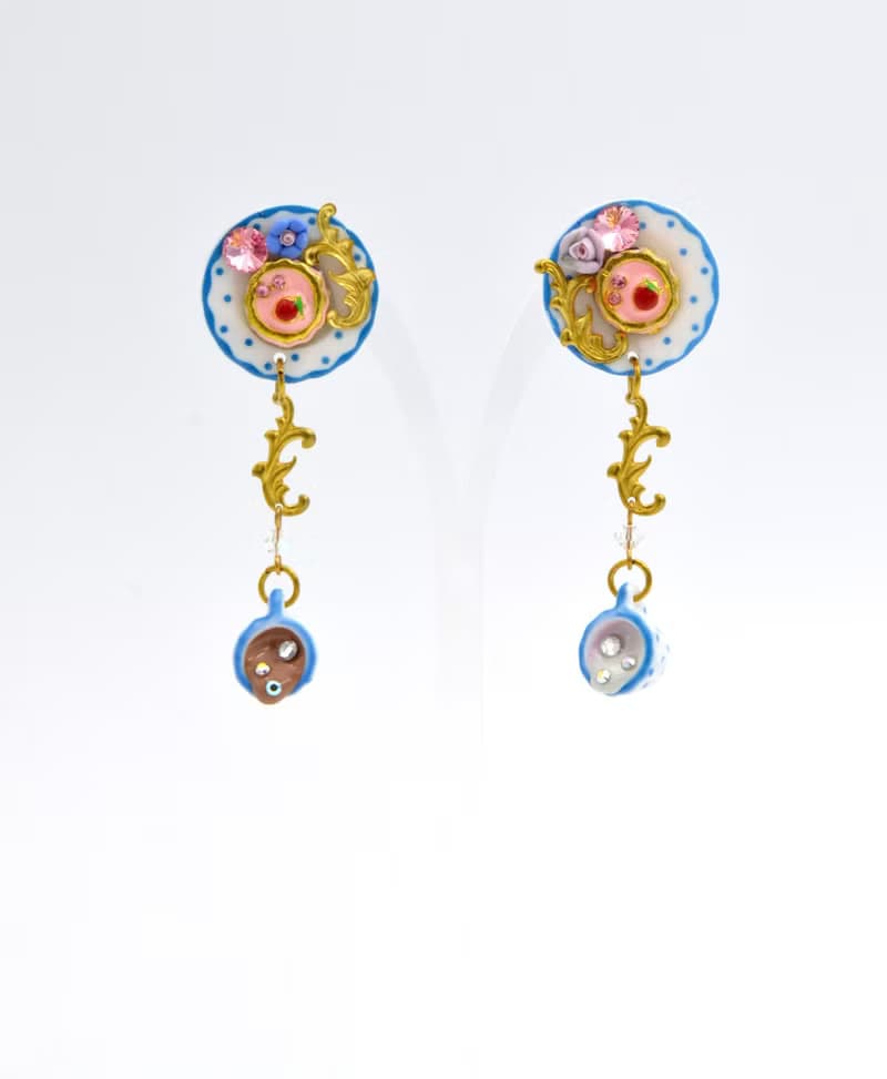 TIMBEE LO 法式甜品陶瓷餐具耳環