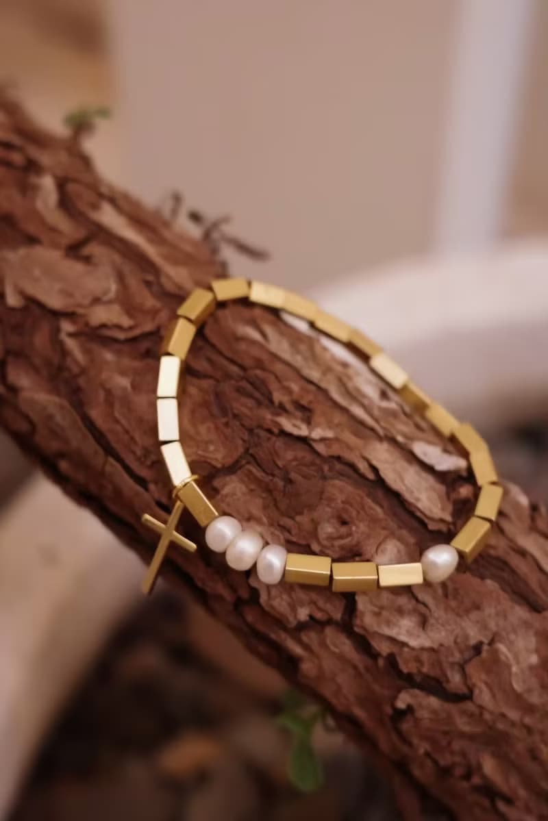 三顆珍珠黏緊緊手鍊