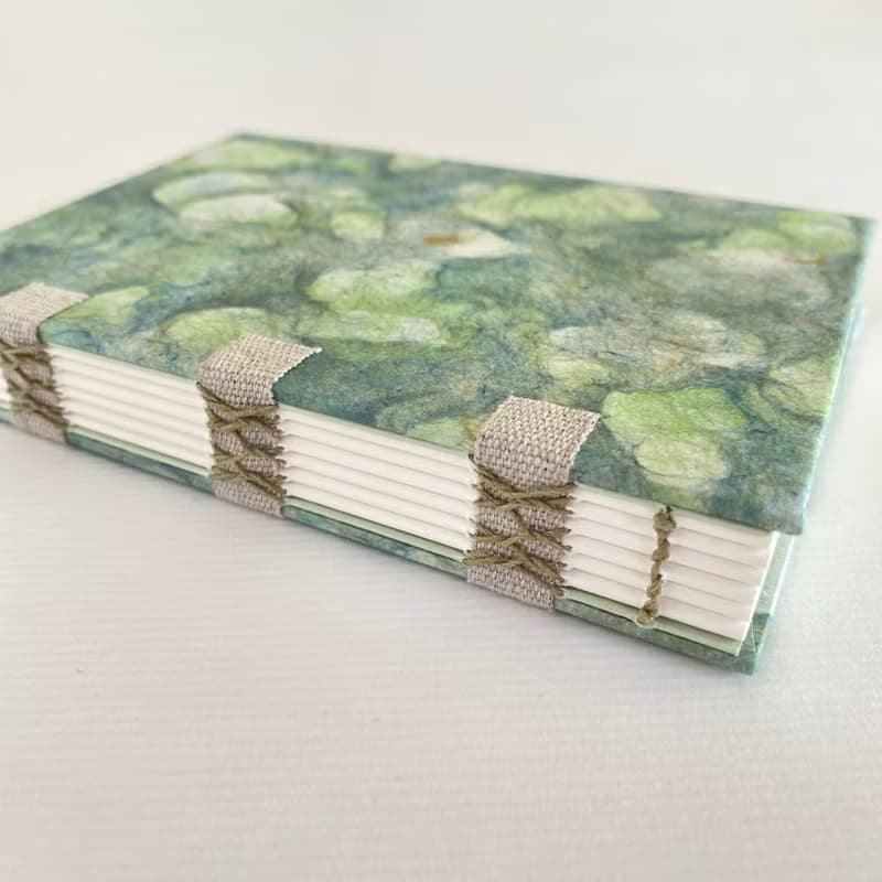 リンクステッチノート B7 染め和紙