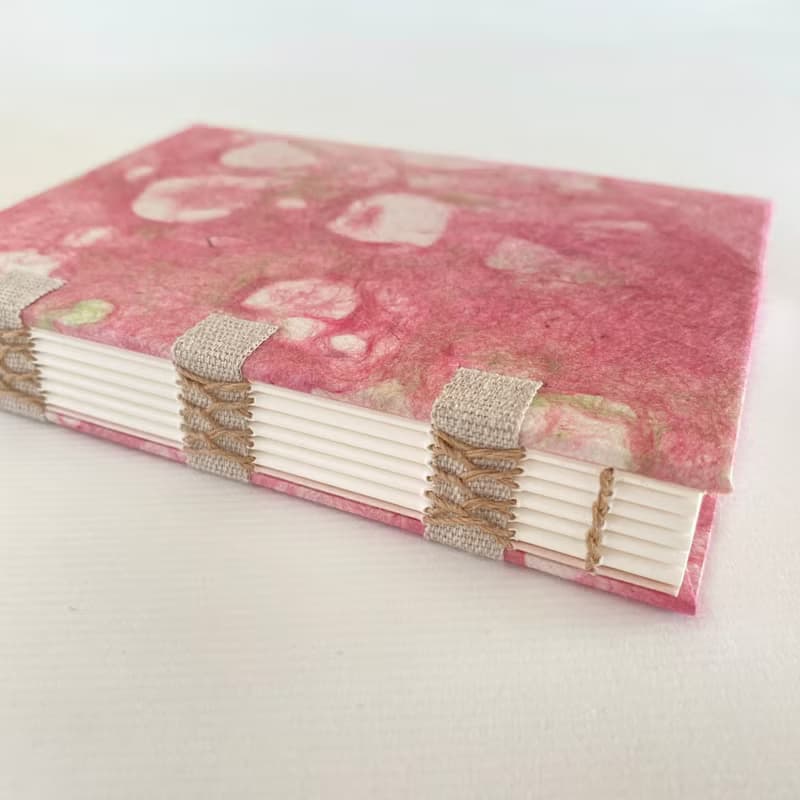 リンクステッチノート B7 染め和紙