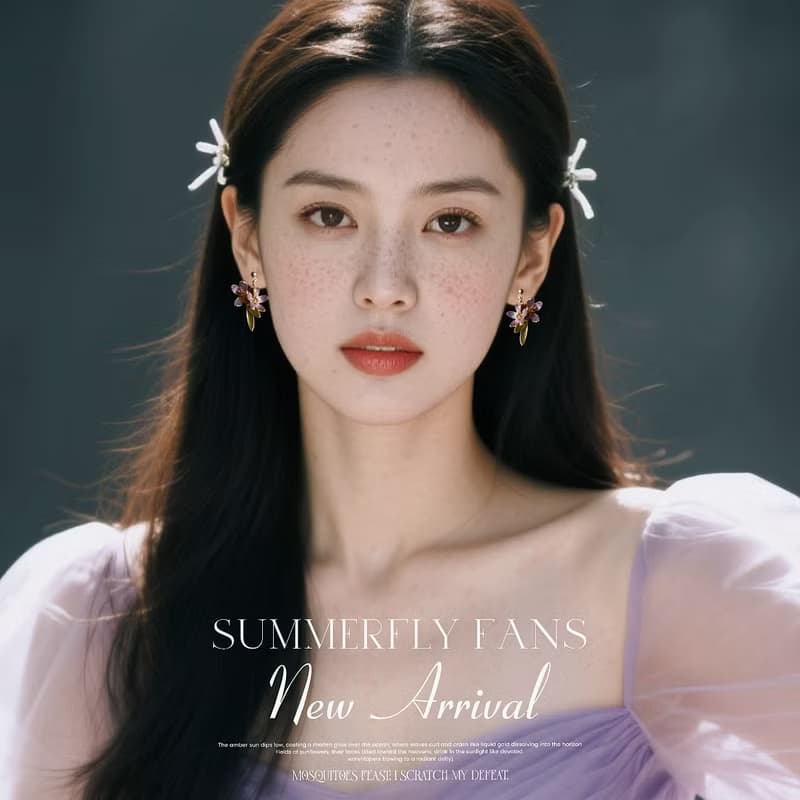 紫蘿枝語 | 18k註金輕奢琺瑯質感小花耳環項鍊