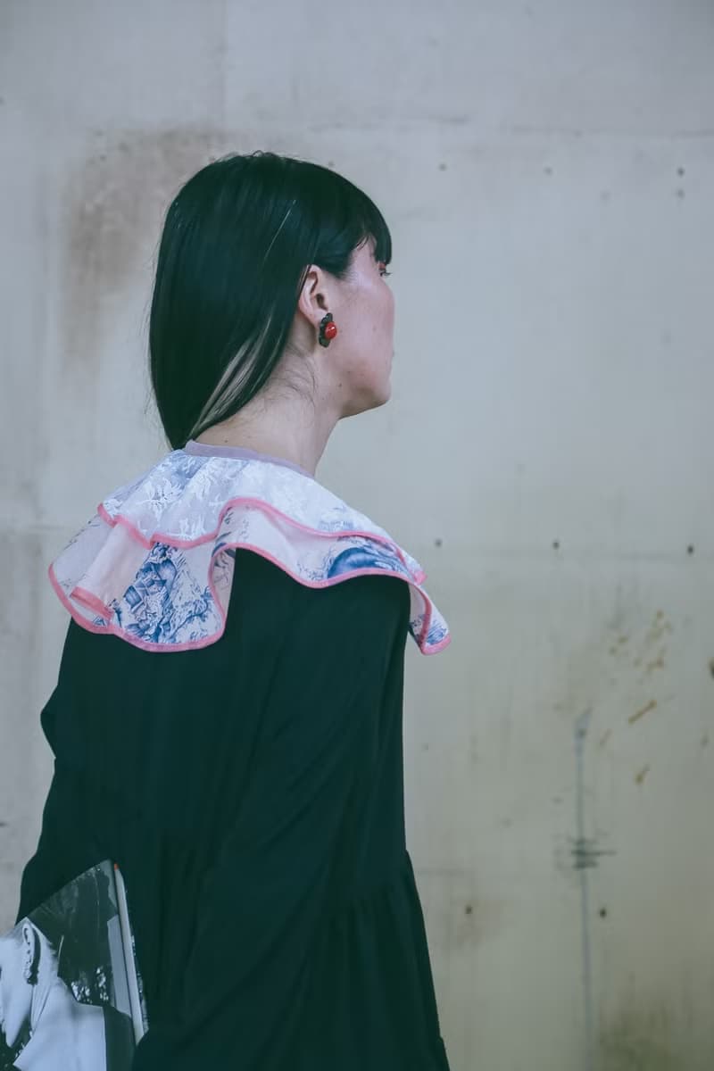 2段つけ襟-Pink ×White lace-
