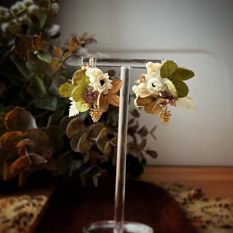 My Garden collection 森系花園風短耳環