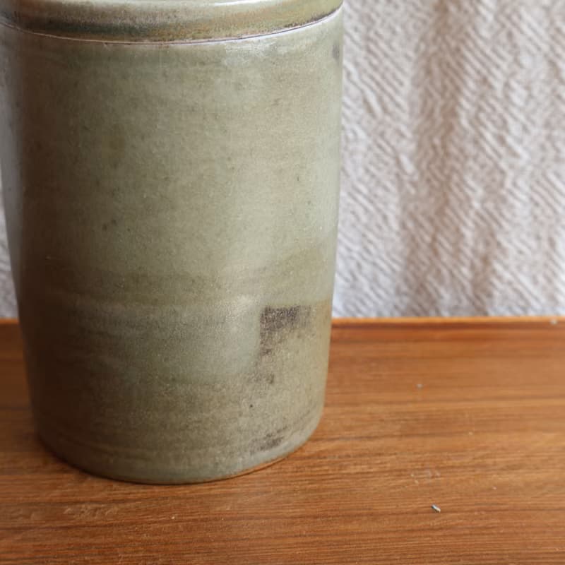 碧玉 柴燒陶茶倉 茶葉罐