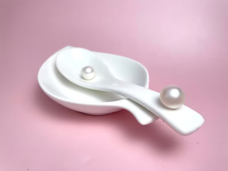 天然淡水珍珠 暖白 純銀耳環