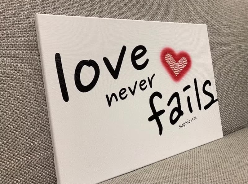愛是永不止息 Love never fails 掛畫 蘇妃藝術 sophie art