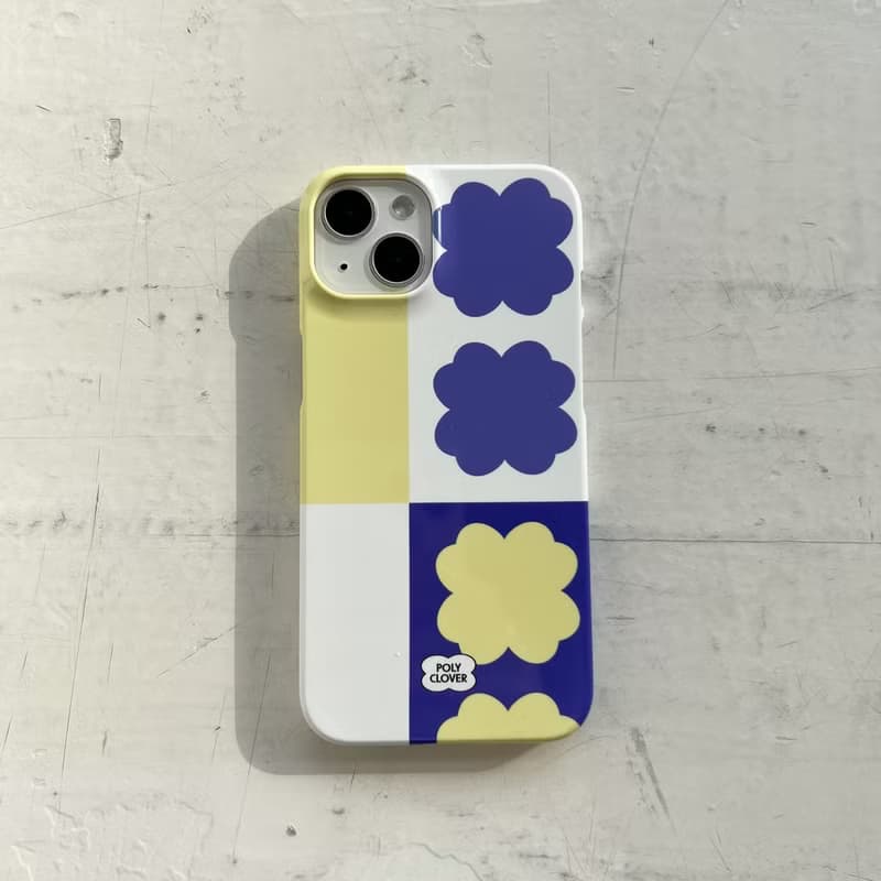 half clover hard iPhone Case (purple)