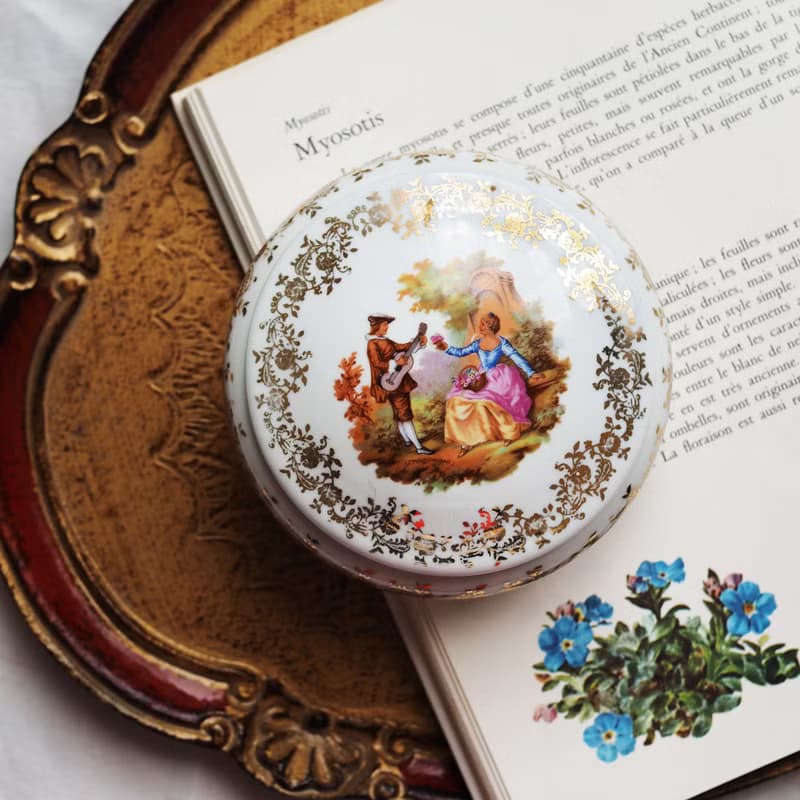 二十世紀利摩日 LIMOGES 古董陶瓷 飾品盤