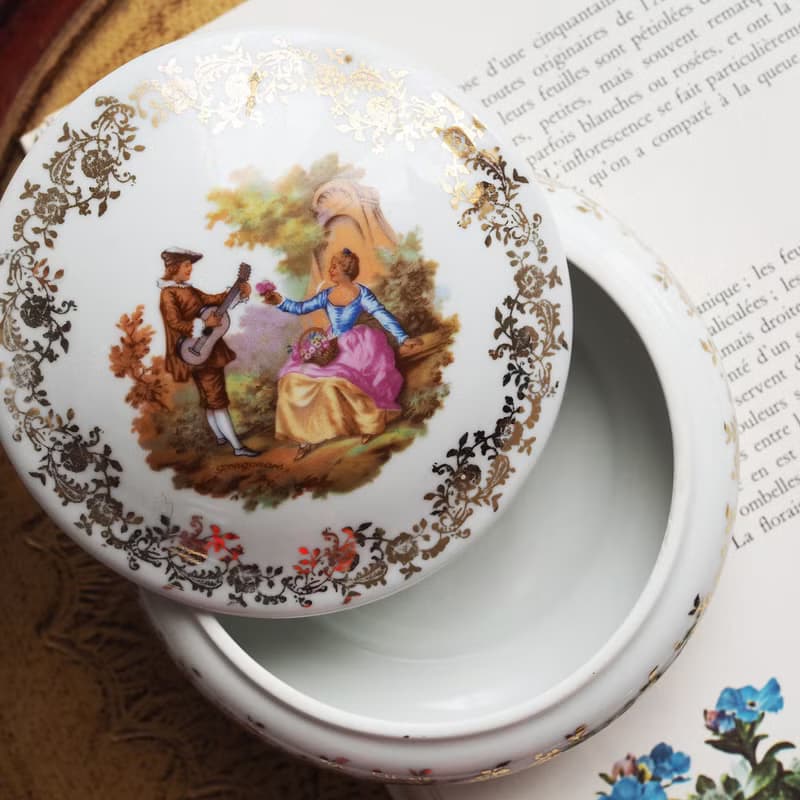 二十世紀利摩日 LIMOGES 古董陶瓷 飾品盤