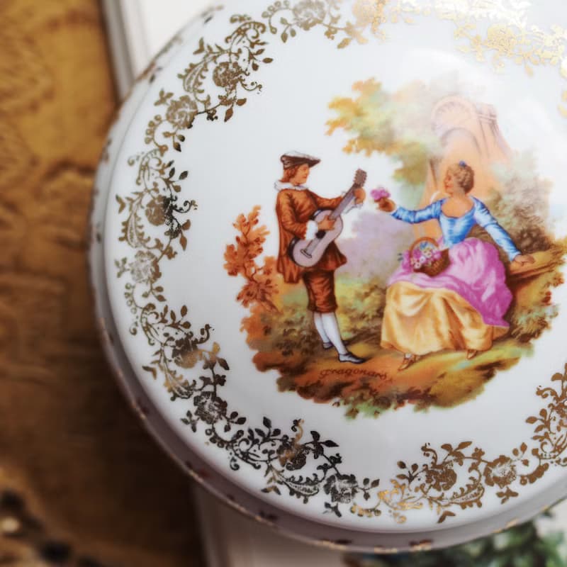 二十世紀利摩日 LIMOGES 古董陶瓷 飾品盤