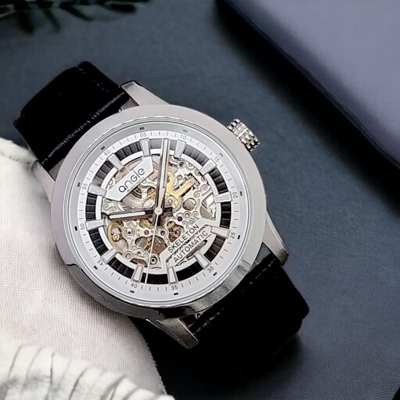 鏤空直紋 皮帶款 白面 全鋼色