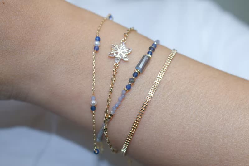 六月誕生石 手鍊 12月誕生石 坦桑石 珍珠 - 放輕鬆 -