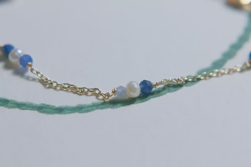 六月誕生石 手鍊 12月誕生石 坦桑石 珍珠 - 放輕鬆 -