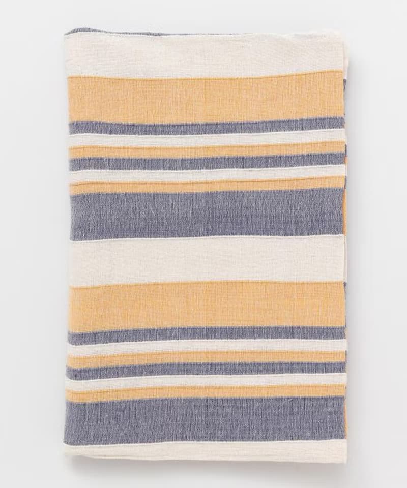 Striped Multi Cloth Bed Cover - Single