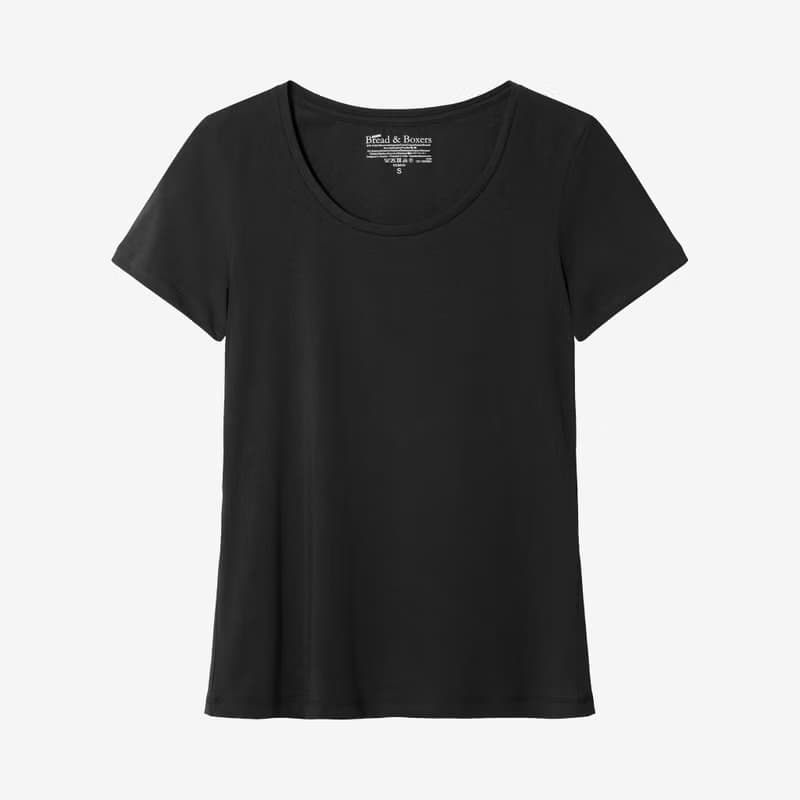 北歐極簡 - 貼身經典有機棉圓領T恤 / 素T / T-shirt 女 (黑)