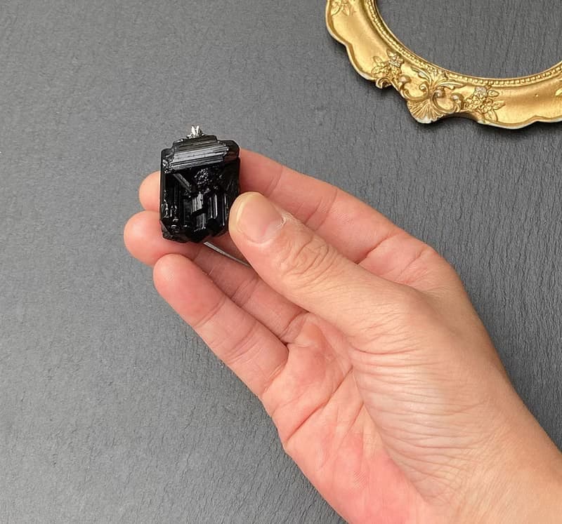 能量原礦-天然精品黑碧璽925純銀鈦鋼項鍊 避邪保平安 避小人