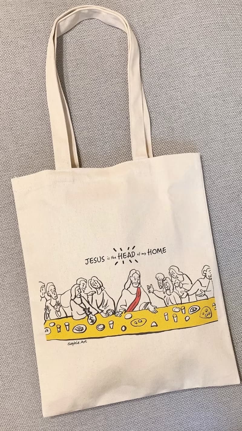 基督我家之主 時尚托特包 棉帆布 手提袋 托特包 斜挎包