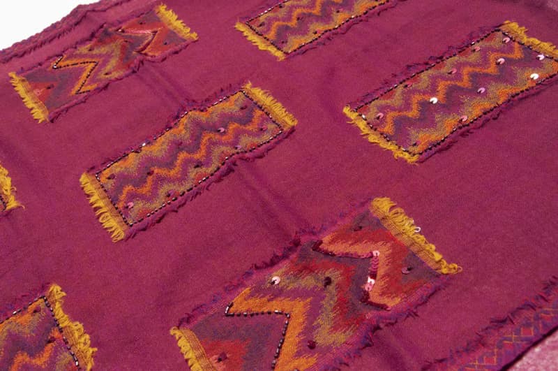 喀什米爾Cashmere/水煮羊毛披肩/針織圍巾/刺繡圍巾/羊絨披巾-花