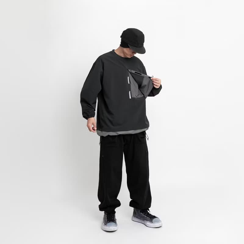 Double Layer Hem Sweat Crewneck層疊下擺運動罩衫 2色入