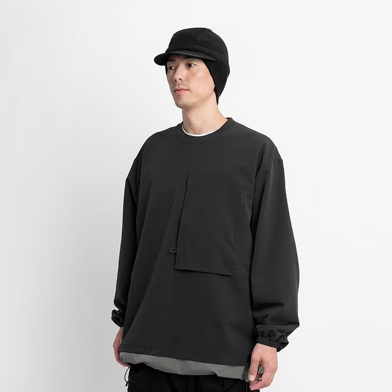 Double Layer Hem Sweat Crewneck層疊下擺運動罩衫 2色入
