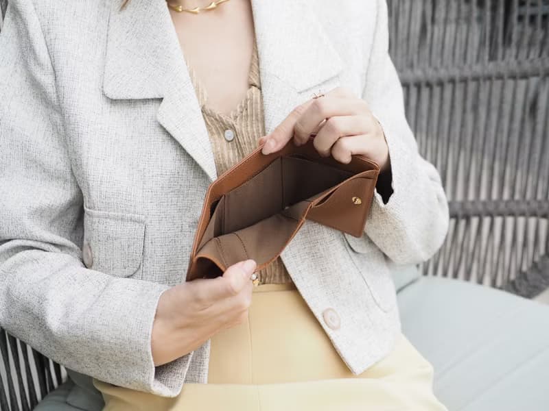 Maily (Tan) : Tri-fold wallet, Short wallet, Cow leather, mini wallet, Brown