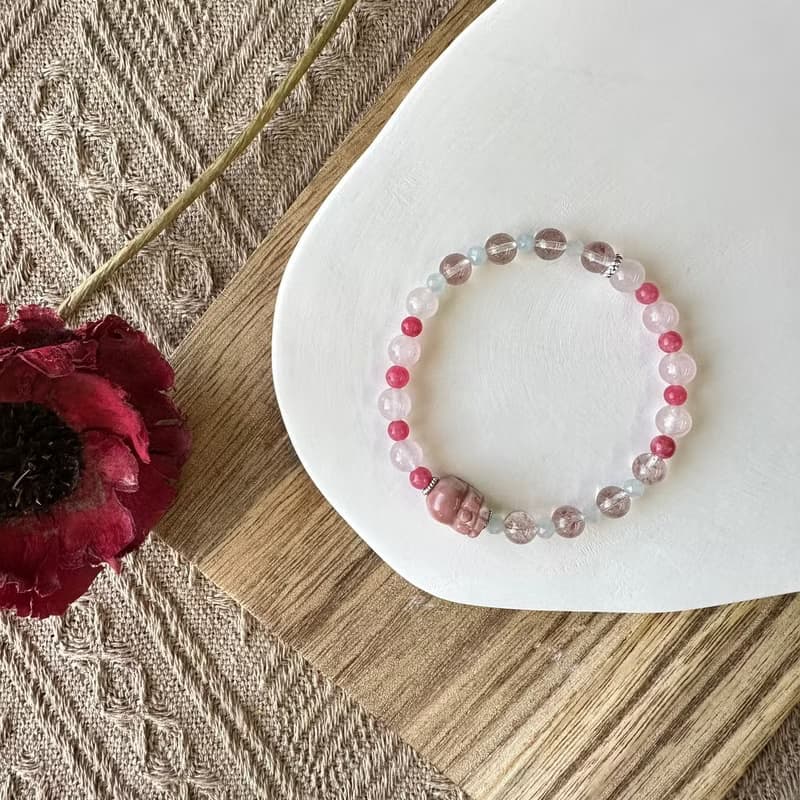 可愛阿拉善貔貅彈性手鍊