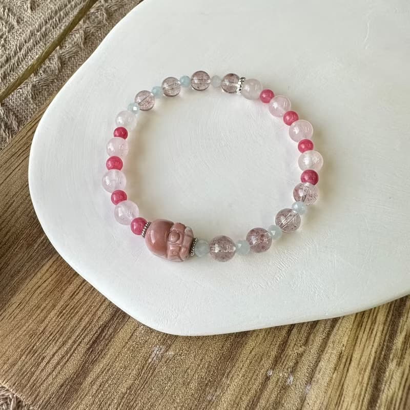 可愛阿拉善貔貅彈性手鍊