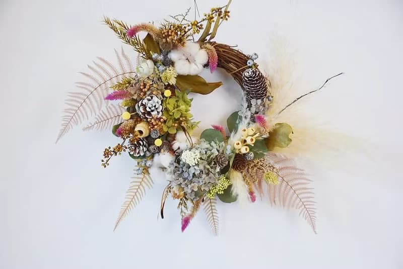 清新色系果實花圈 聖誕花圈