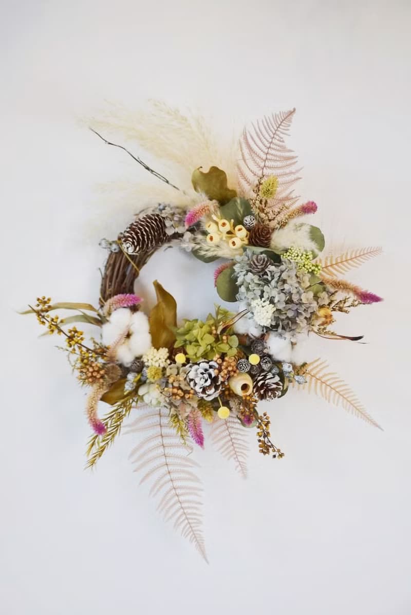 清新色系果實花圈 聖誕花圈