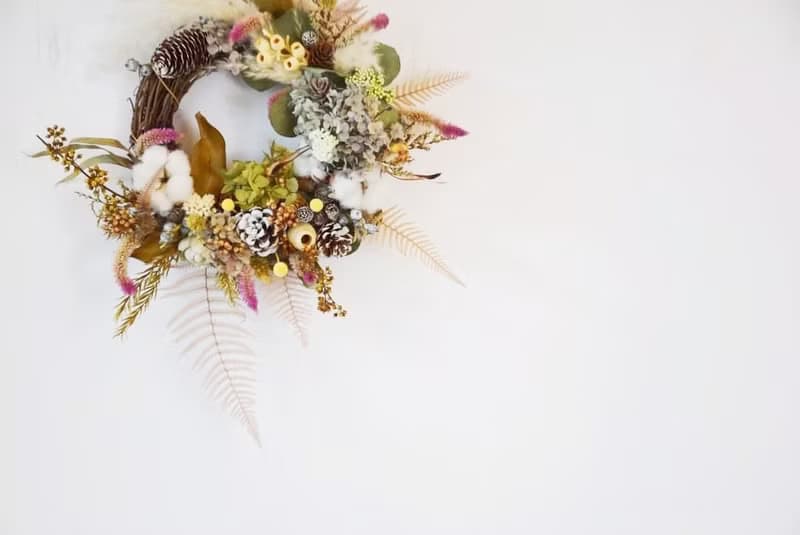 清新色系果實花圈 聖誕花圈