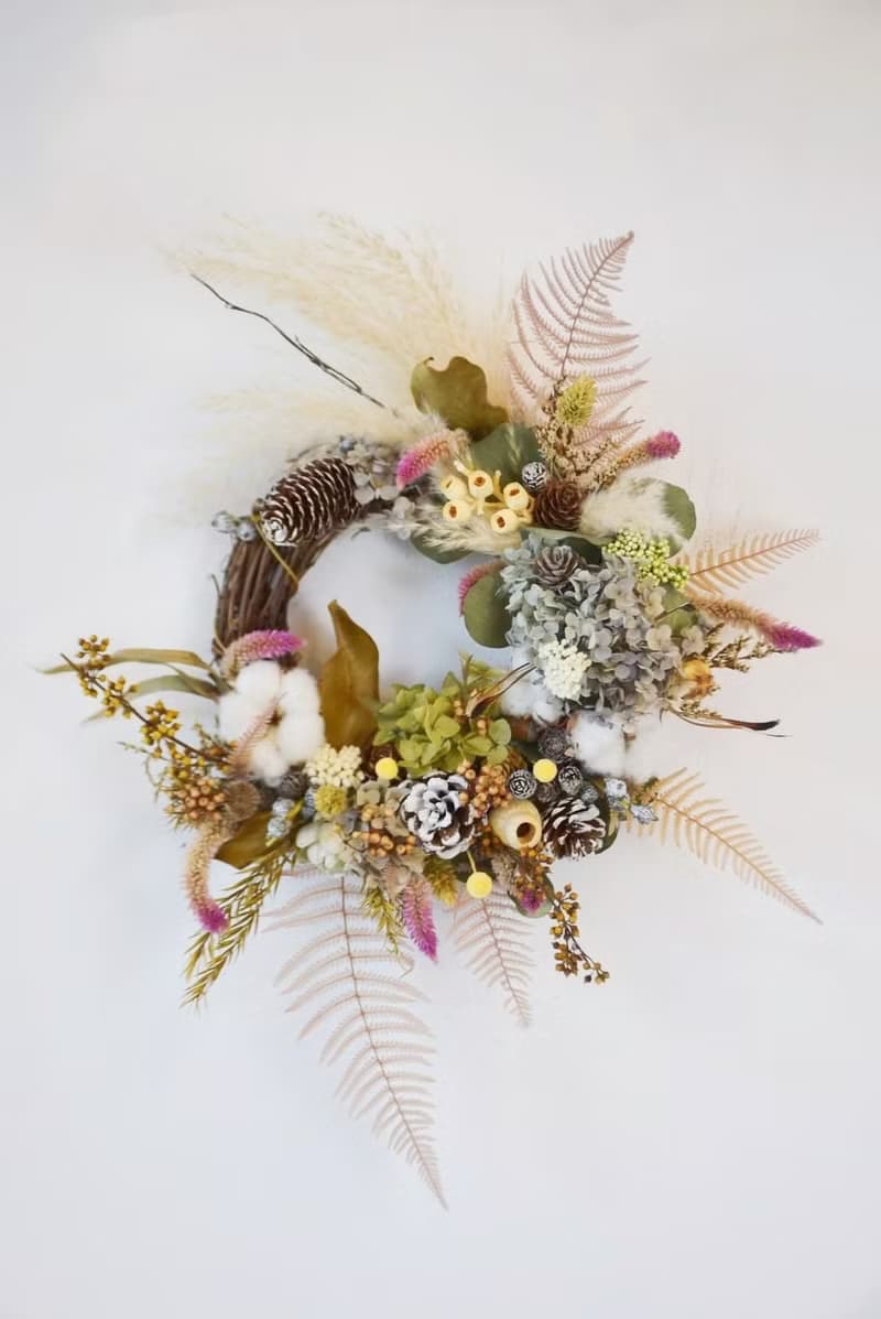 清新色系果實花圈 聖誕花圈