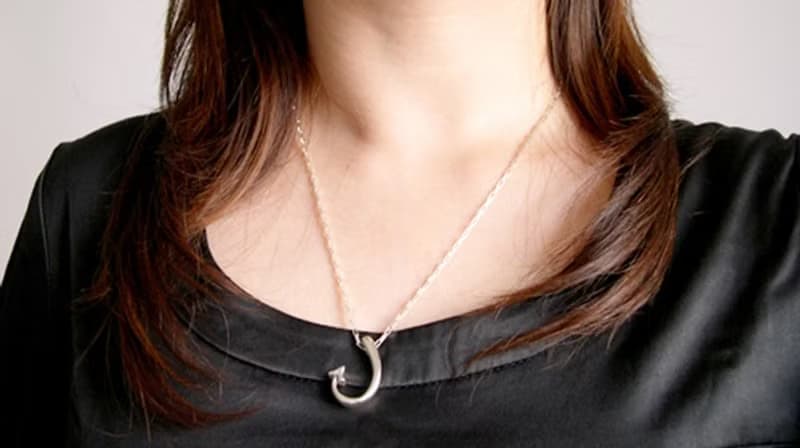 Love Hook for M | 愛心惡魔尾巴情侶純銀手工對墜項鍊/墜鍊.男款