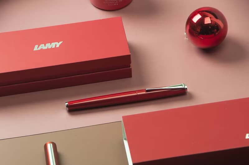 LAMY 鋼珠筆+筆袋禮盒 / studio 系列  - 狂野紅