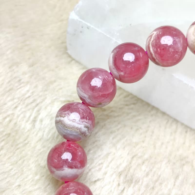 五花腩 紅紋石 Rhodochrosite 9mm 手串 手鍊 天然水晶