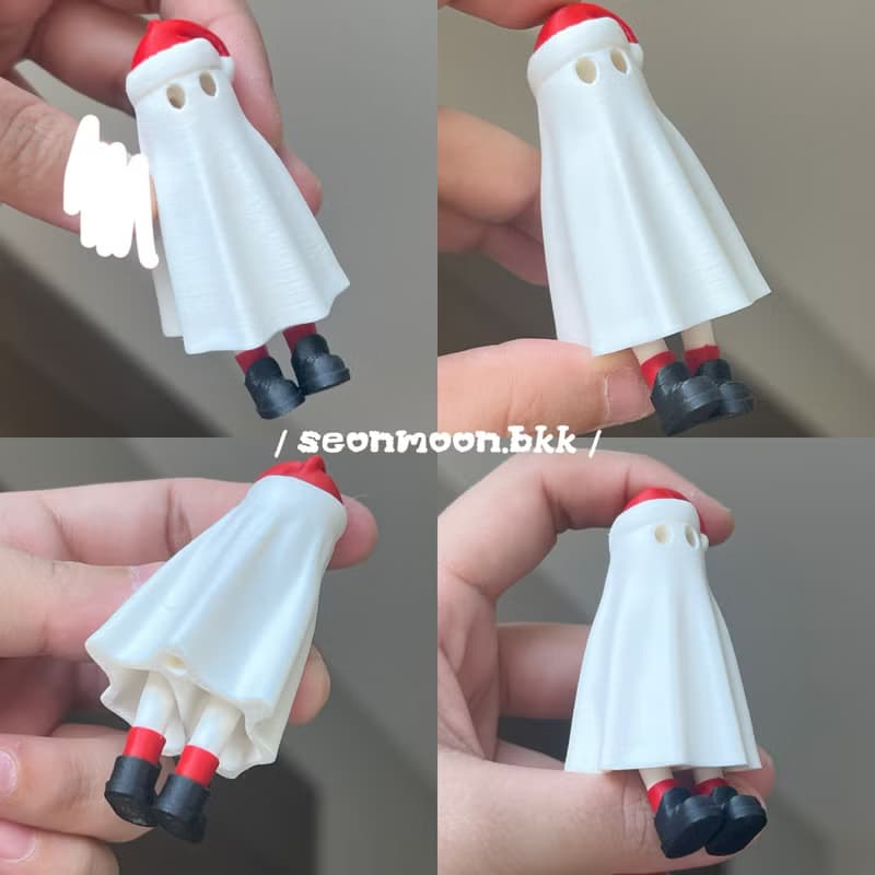 Couple Zou X'mas Ghost - Ghost Keychain, Christmas Couple Edition