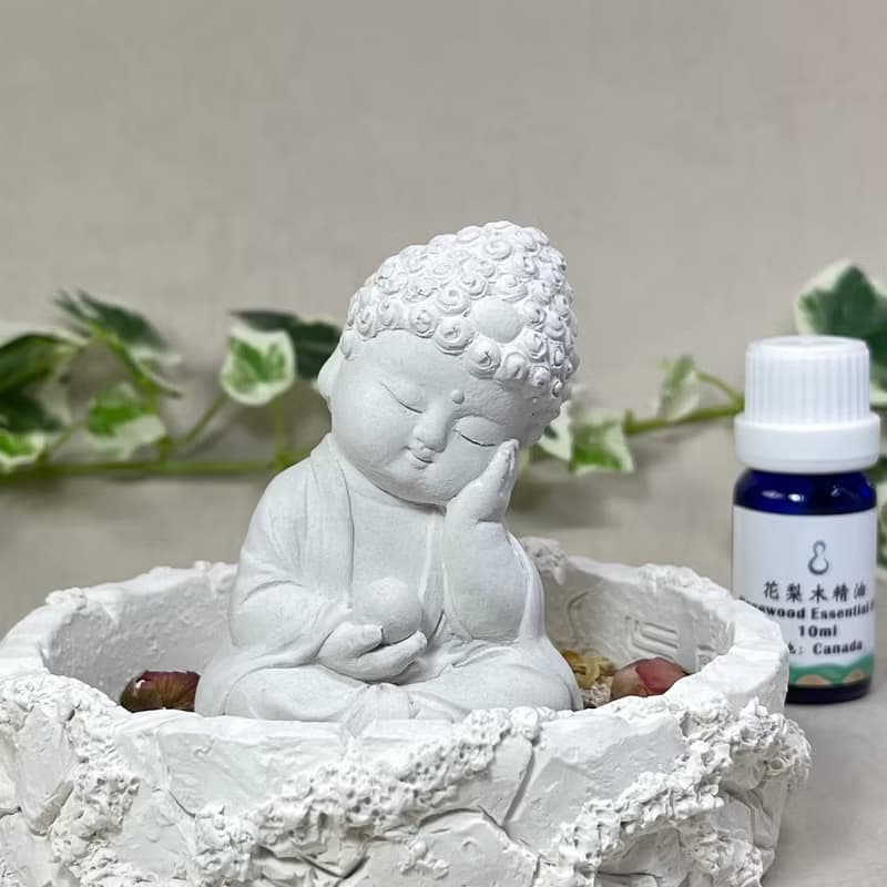 神明公仔 淨念吉祥小佛之靜性 中盤套組 水泥 佛 宗教 長輩禮