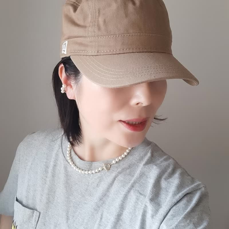 K18　マンテル　ネックレス　あこや真珠　パールネックレス　あこやパール　日本の真珠　トグルクラスプ pearl necklace 珍珠項鍊 珍珠项链