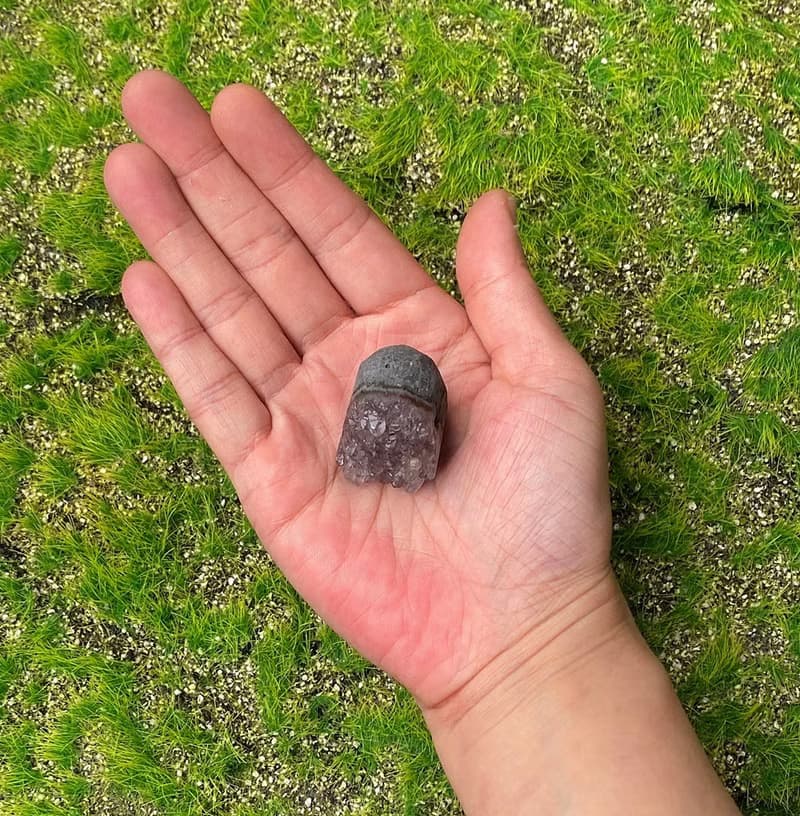 小小能量擺件-鴻運當頭 小迷你紫紅色紫晶鎮 紫水晶 快速出貨