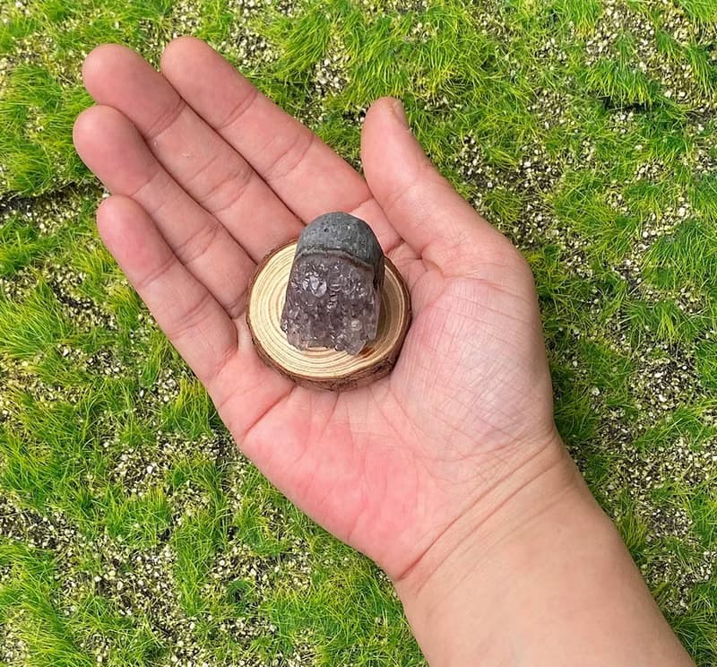 小小能量擺件-鴻運當頭 小迷你紫紅色紫晶鎮 紫水晶 快速出貨