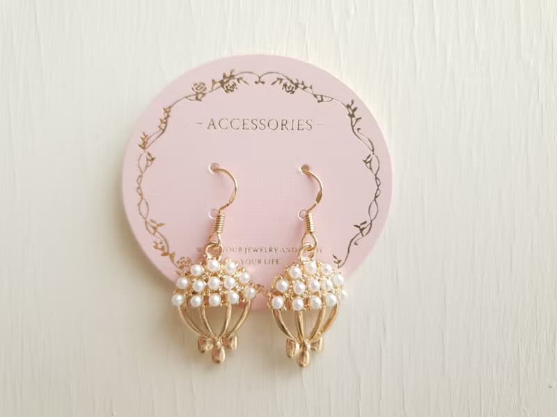 【Wedding】耳環-珍珠花束(925玫瑰金耳勾)