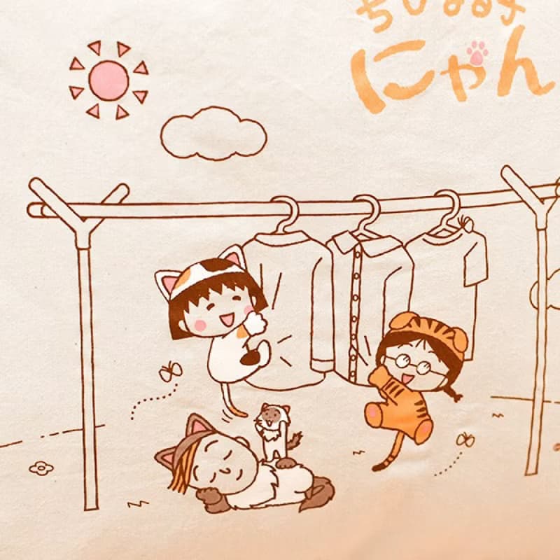 櫻桃小丸子 Maruko 棉布手提袋原色手提袋 側背包 環保購物袋