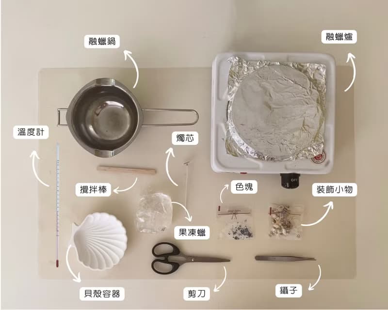 夏季貝殼蠟燭DIY材料包