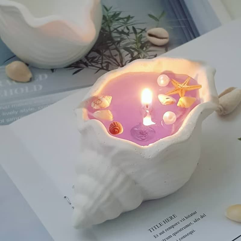夏季貝殼蠟燭DIY材料包