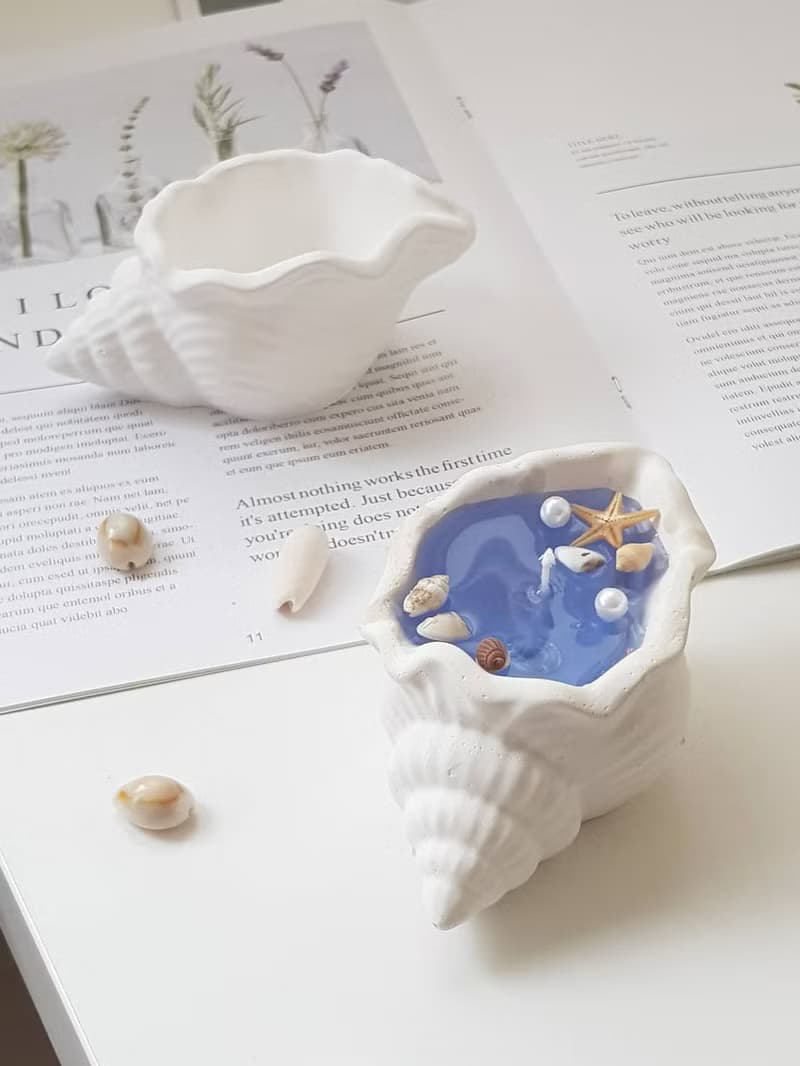 夏季貝殼蠟燭DIY材料包